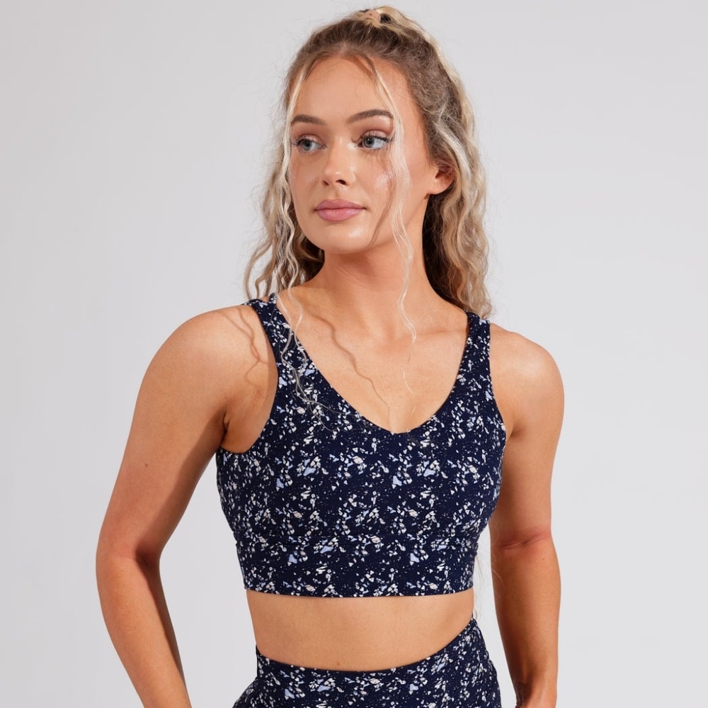 BuffBunny Navy Terrazzo Monarch Bra XS